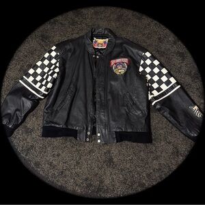 Vintage 1998 Jeff Hamilton NASCAR 50th
Anniversary Leather Racing Jacket XXL